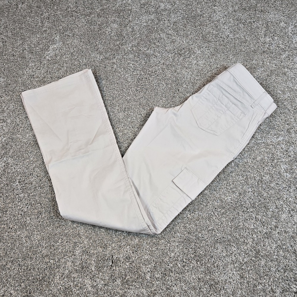 Abercrombie Kids Wide Leg Cargo Pants Cream Girls Size 15/16‎ Long  Adjustable